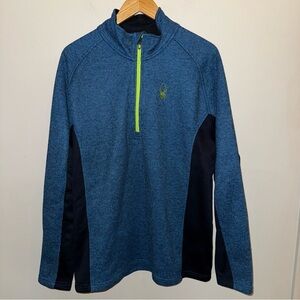 SPYDER Men’s Blue Outbound Half Zip Pullover Sweater Fleece Size Extra Large